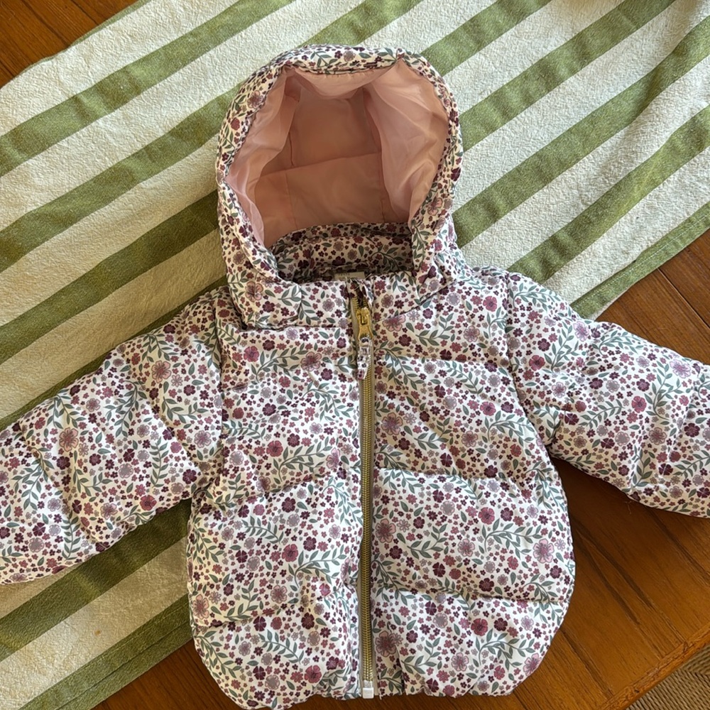 H&M Floral Baby Puffer Jacket
